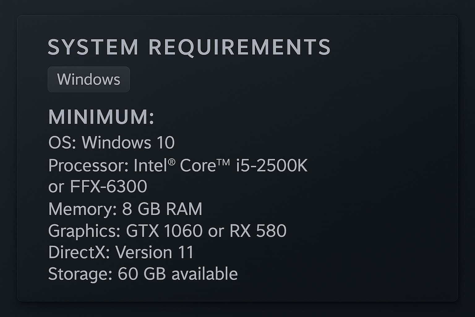 minimum specs cs